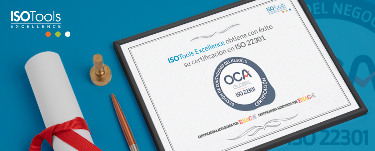 ISOTools certificada en ISO 22301