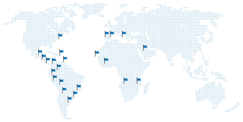 mapa banderas azul